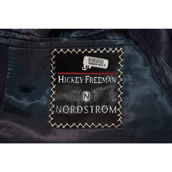HICKEY FREEMAN $395 Navy Striped Wool‎ Two-Button Sport Coat Men's 43R - Picture 4 of 6